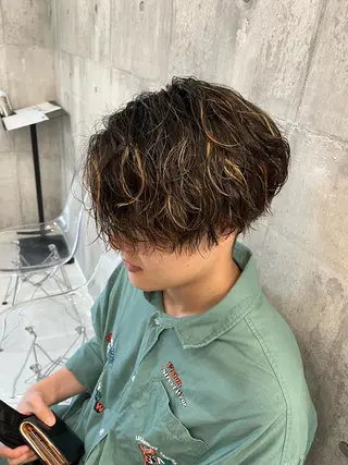 パーマ ブリーチなしカラー/ 髪質改善　　佐藤 豪のヘアスタイル