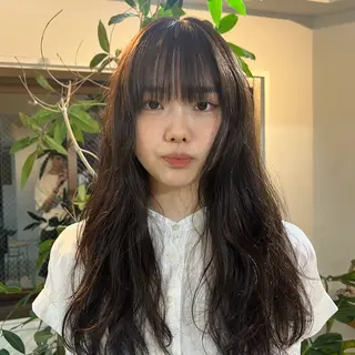 ロング カラー sync所属・マツウラ サキミのヘアスタイル