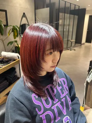 セミロング 金澤 七海のヘアスタイル