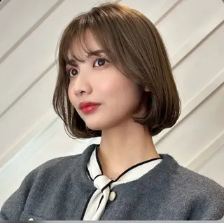 ショート カラー 莉乃/縮毛矯正/髪質 改善/艶カラーのヘアスタイル