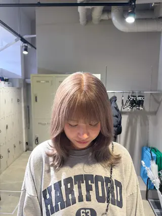 ミディアム カラー ヘアアレンジ Over hair_ misakiのヘアスタイル