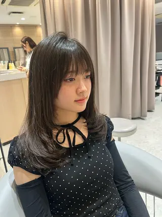 ミディアム けいし🐬ボブ 美髪縮毛矯正のヘアスタイル