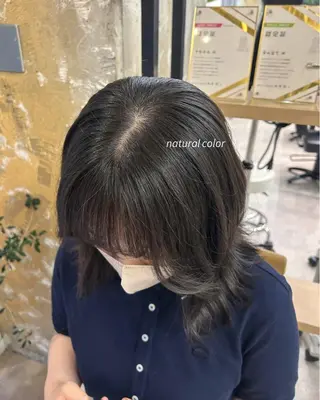 ミディアム カラー rio￤ブラウン￤暗 髪￤縮毛矯正🌙のヘアスタイル