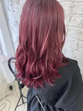 セミロング カラー エクステ＆艶カラー 🎀YURINA🎀のヘアスタイル