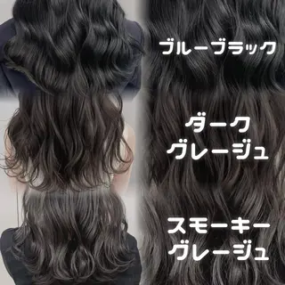 セミロング カラー 透明感/グレージュ/ ベージュ/るな🪽のヘアスタイル