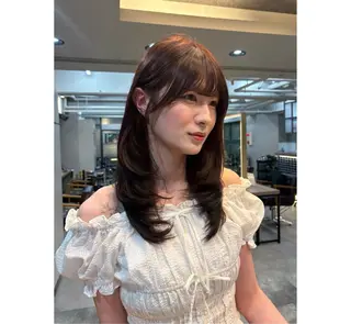 ロング カラー 韓国レイヤー/透明感 ♡YUUNAのヘアスタイル