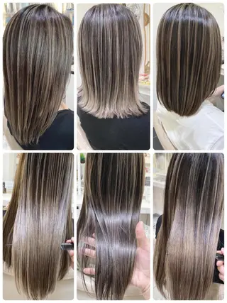 ミディアム カラー 山崎俊輔/髪質改善 /バレイヤージュのヘアスタイル