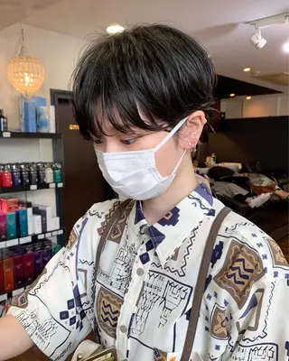 ショート 縮毛矯正/ショート/ レイヤー/畑中正敏のヘアスタイル