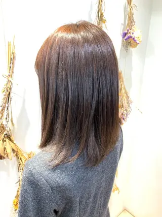 セミロング パーマ 縮毛矯正/髪質改善 /韓国風　山川春輝のヘアスタイル