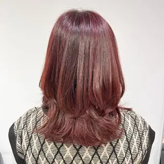 ミディアム カラー 【センターパート/ マッシュ】ryokaのヘアスタイル