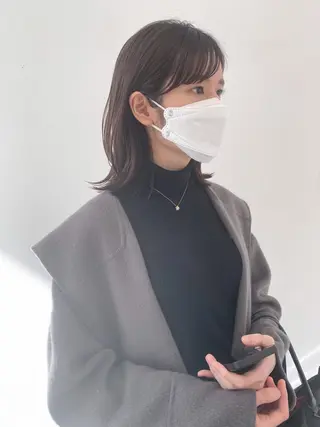 ミディアム カラー THE DAY所属・AKI HASHIMOTOのヘアスタイル