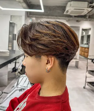 カラー パーマ メンズ メンズ特化ニュアンス パーマ RYOのヘアスタイル