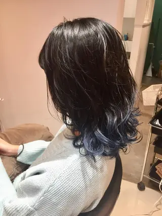 ミディアム 所渉/韓国レイヤー /ウルフカットのヘアスタイル