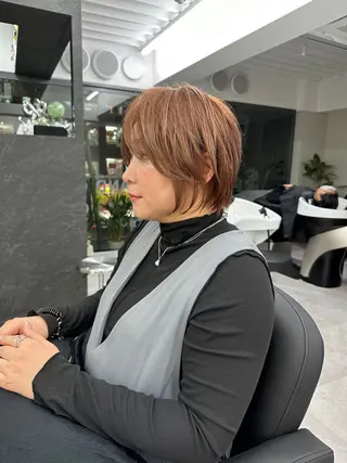 ショート カラー 似合わせスタイル 岡田勇哉のヘアスタイル