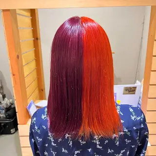 セミロング カラー RUBEUS【ルベウス】所属・✨艶々カラー🎨 杉本賢人のヘアスタイル