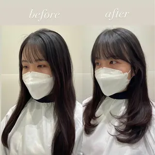セミロング ❤︎︎韓国ヘア❤︎︎ 𝑺𝒉𝒊𝒉𝒐のヘアスタイル
