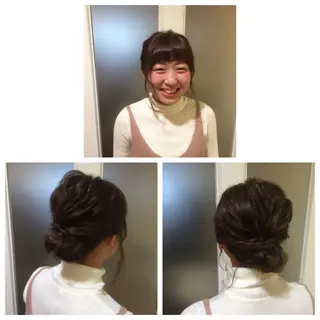 ミディアム ヘアアレンジ 内田 芽依子のヘアスタイル