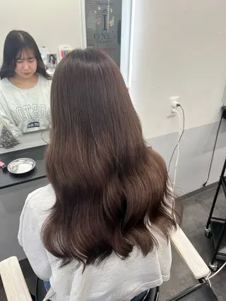 セミロング カラー 韓国ヘア🖤/透明感 shihoのヘアスタイル