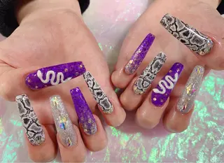 ロング カラー ネイル CC Nail Salonのネイルデザイン