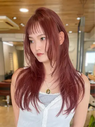 ロング カラー レイヤー/透明感 カラー/Tamakiのヘアスタイル