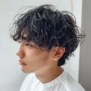 ミディアム カラー パーマ ヘアアレンジ メンズ MODEK's西宮店 マネージャー神道有基のヘアスタイル