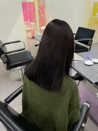 セミロング 奥野碧🌈艶髪 /ダメージレスカラーのヘアスタイル