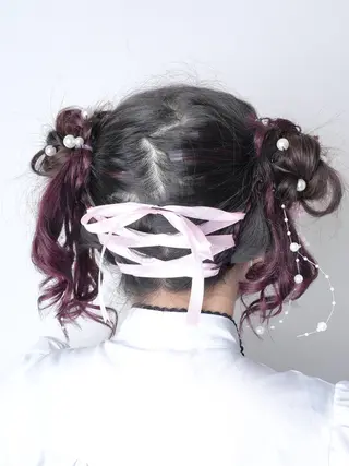 ミディアム ヘアアレンジ 推し活専用 【派手髪】飯野ゆかりのヘアスタイル