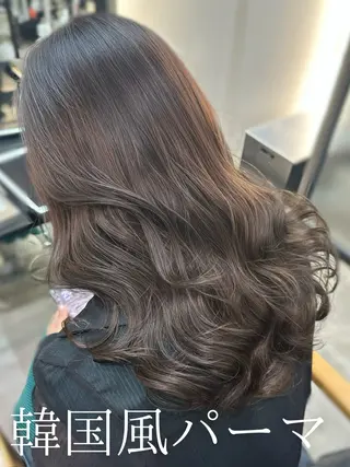 セミロング パーマ 韓国風パーマ/ 韓国ヘア/大森千寛のヘアスタイル