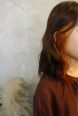 セミロング カラー 梅澤 舞のヘアスタイル