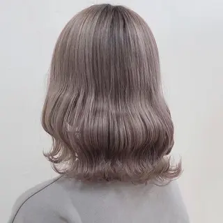 ミディアム カラー 似合わせ💗骨格矯正 💗透明感カラー💗のヘアスタイル