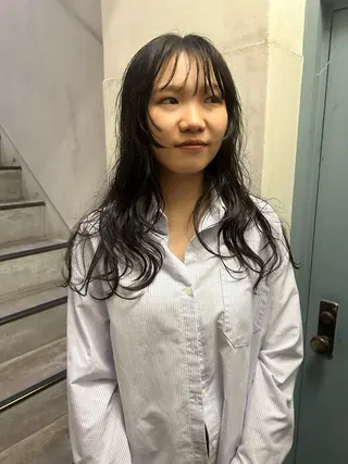 ロング パーマ 原 瑞希のヘアスタイル