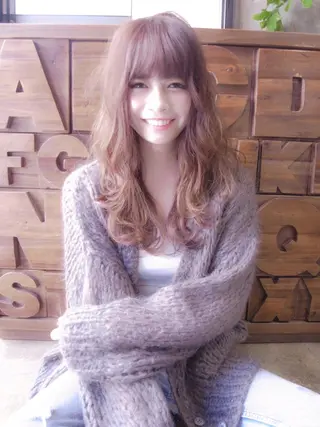 ロング カラー 北條 優輝のヘアスタイル