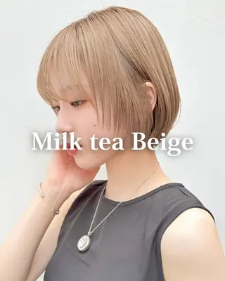 ショート カラー ハルキ/表参道/ ベージュ/暖色/特化のヘアスタイル