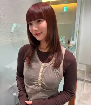 セミロング カラー ralme/sol 髪質改善のヘアスタイル