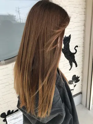 ロング カラー 刀根 亮馬のヘアスタイル