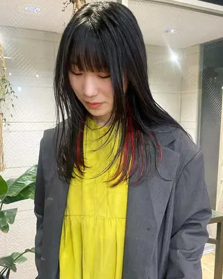 ミディアム カラー ヘアアレンジ GIVET (ジヴェ)所属・撮影モデル募集 🦋soemikaのヘアスタイル