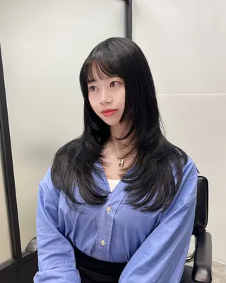 ヘアアレンジ 韓国レイヤーカット 髪質改善▫️水野有真のヘアスタイル