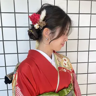 ミディアム ヘアアレンジ SAKURA 髪質改善/ヘアセットのヘアスタイル