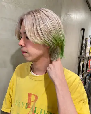 ミディアム カラー メンズ 優作 〜圧倒的信頼〜のヘアスタイル