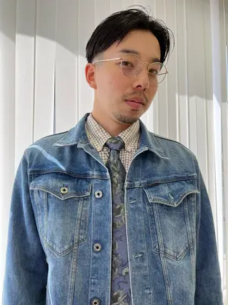 メンズ ハイトーン/顔まわり レイヤー/YUKAのヘアスタイル