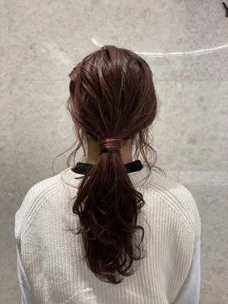 ヘアアレンジ Agu hair mieux宮崎大塚店所属・デザインカラー✨ 日高桃佳のヘアスタイル