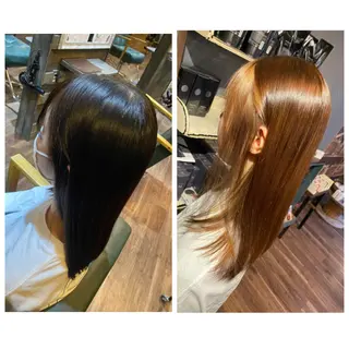 セミロング カラー ハイライト/インナー /ブリーチ/レイヤーのヘアスタイル