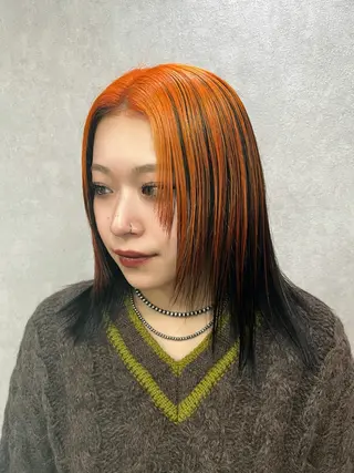 ミディアム カラー ヘアアレンジ est hair 池袋西口店所属・😈派手髪/ 地雷系 /　KALIN😈のヘアスタイル