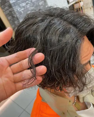 パーマ メンズ ザクザクレイヤー 🍀/ブリーチ/小田のヘアスタイル