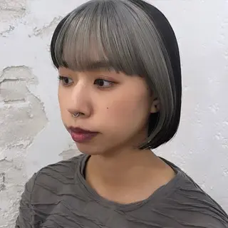 ショート カラー ヘアアレンジ 𝐠𝐢𝐫𝐥𝐲 𝐦𝐨𝐝𝐞🖤のヘアスタイル