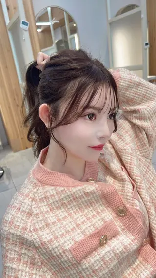 ロング レイヤーカット/ 顔まわり/アオイのヘアスタイル