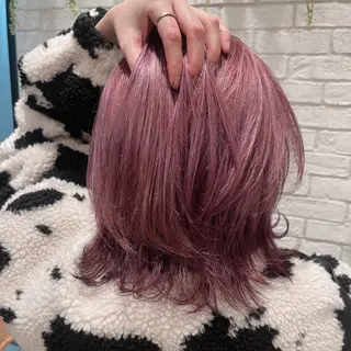 ミディアム 艶カラー3850 まいのヘアスタイル