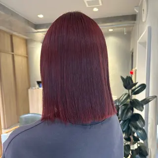 セミロング カラー りあの🎀 /暖色カラー🍒のヘアスタイル