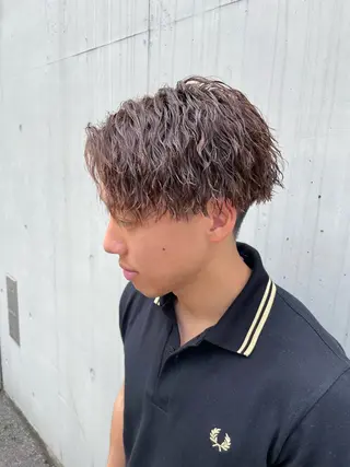 ショート カラー パーマ ヘアアレンジ メンズ 亀井隆汰/メンズ専門 パーマ特化美容師のヘアスタイル