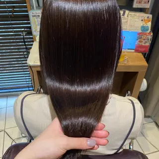 ロング ノンダメージ⭐️ 透明感カラー中田七菜のヘアスタイル